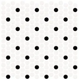 Color Story Mosaics Matte Designer White & Matte Black 11×14 Penny Round Mosaic Color Story Mosaics Matte Designer White & Matte Black 11×14 Penny Round Mosaic