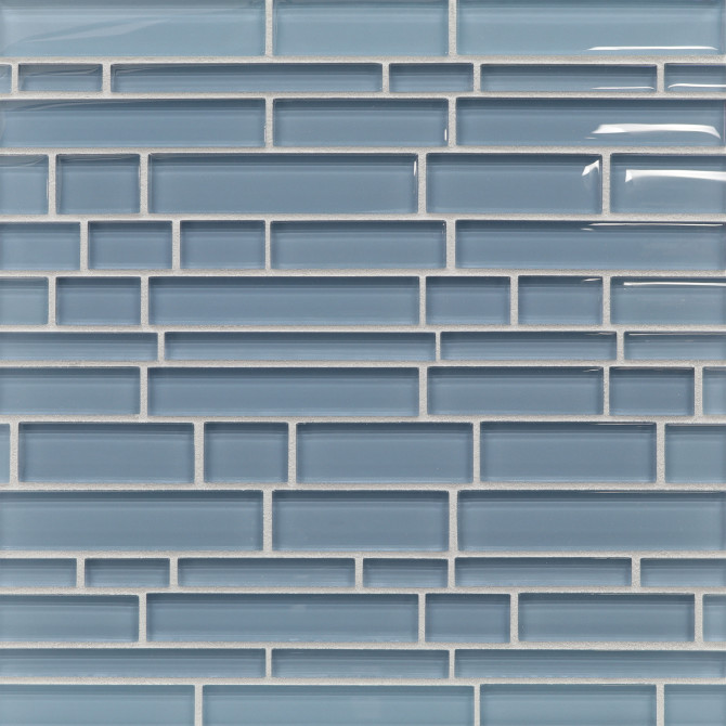 Tomei Wedgewood Blue 12×12 Falling Water Mosaic Natural