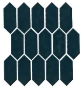 Artezen Dark Blue 2×5 Picket Mosaic Glossy
