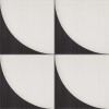 Scenario Nero 8×8 Crescent Decorative Tile Matte