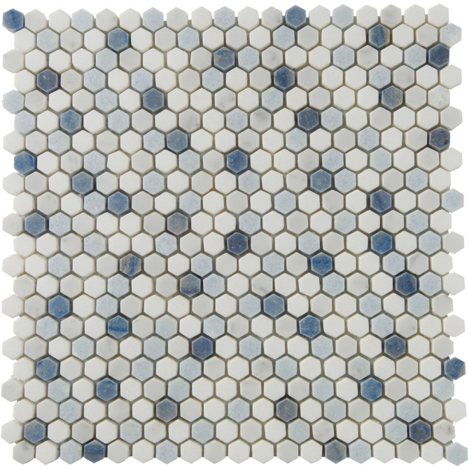 Accent Bleu Multicolor 12×12 Bliss Mosaic Polished