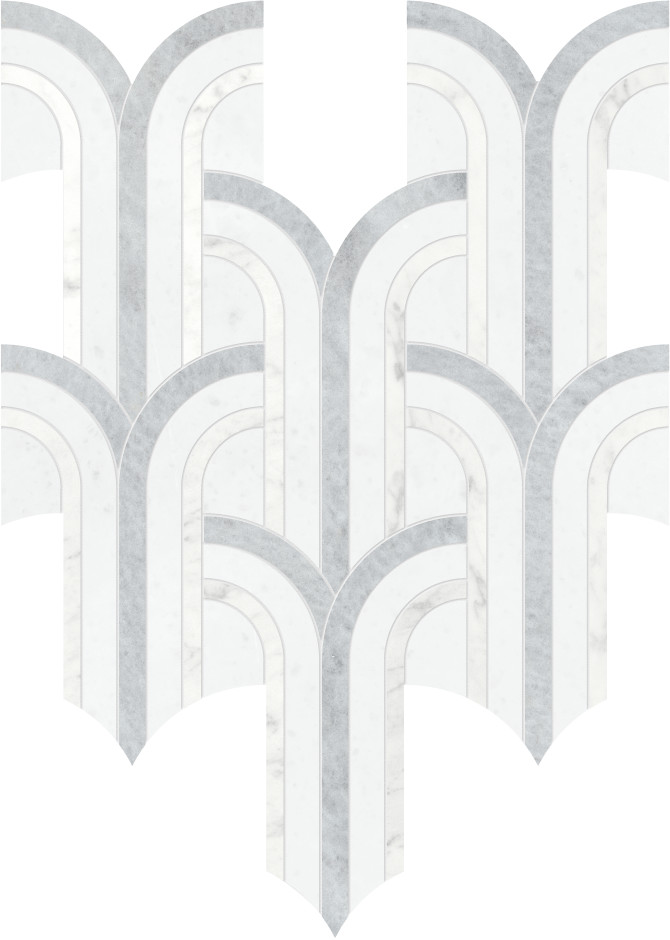 Waterjet Stone Mosaics Dove 11×12 Florence Mosaic Honed