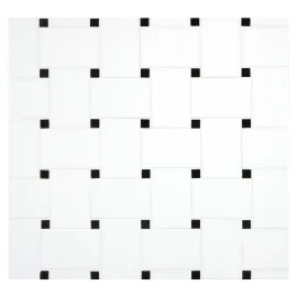 Thassoglass Thassoglass Polished And Nero Marquina Polished 9×9 Basketweave Mosaic Polished Thassoglass Thassoglass Polished And Nero Marquina Polished 9×9 Basketweave Mosaic Polished