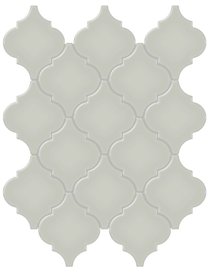 Nantucket Sage 10×13 Beveled Arabesque Mosaic