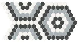 Nantucket Sea Blend 8×14 Hexagon Pattern Mosaic Matte Nantucket Sea Blend 8×14 Hexagon Pattern Mosaic Matte