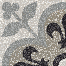 D_Segni Terrazzo Fleur-De-Lis 8×8 Fluer-De-Lis Decorative Tile Matte