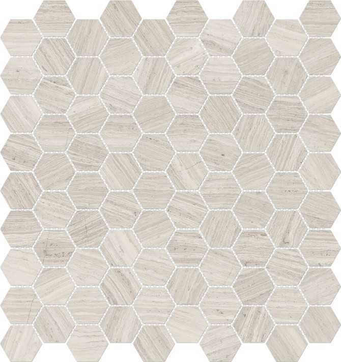 Caspar Shadow 1-1/4″ Hexagon Mosaic Polished