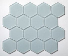 Glass Essentials Oceania 3″ Hexagon Mosaic Matte