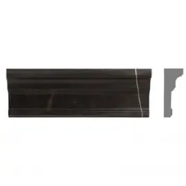 Tribeca Basic Black 4×12 Dakota Base Molding Honed