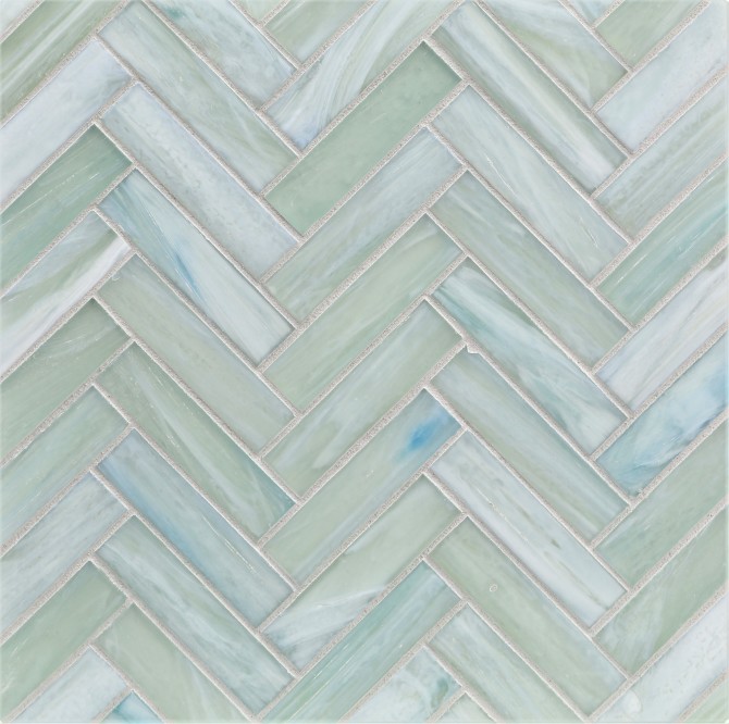 Agate Alassio 1×4 Herringbone Mosaic Silk