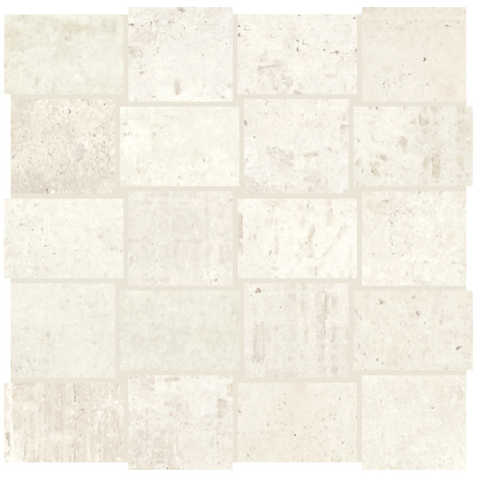 Transit White 2×3 Modern Weave Mosaic Matte