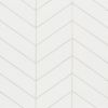 6th Avenue White 2×6 Chevron Mosaic Glossy
