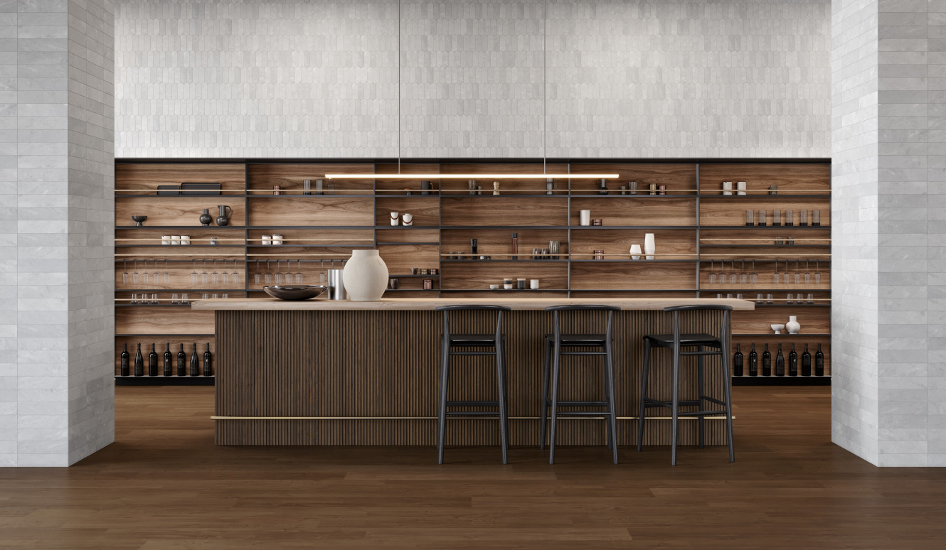 Aura Fresca 3x12 and 2x6 Picket Mosaic