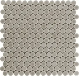 Mosaics Light Taupe 3/4″ Penny Round Mosaic