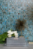 Haisen Teal Natural Barcode Mosaic