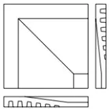 Core Collection Grey Brown 6×6 Sloping Shower Corner Piece