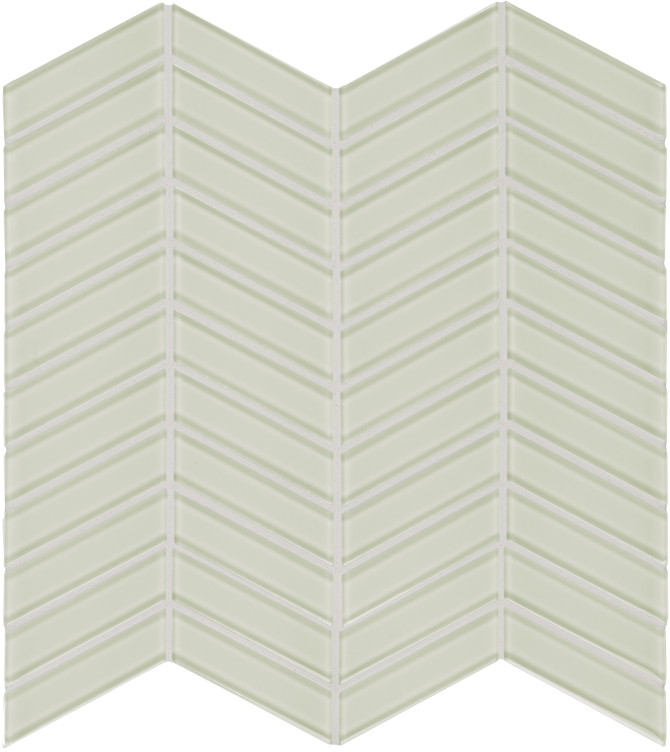 Bliss Element Glass Sand 12×12 Chevron Mosaic