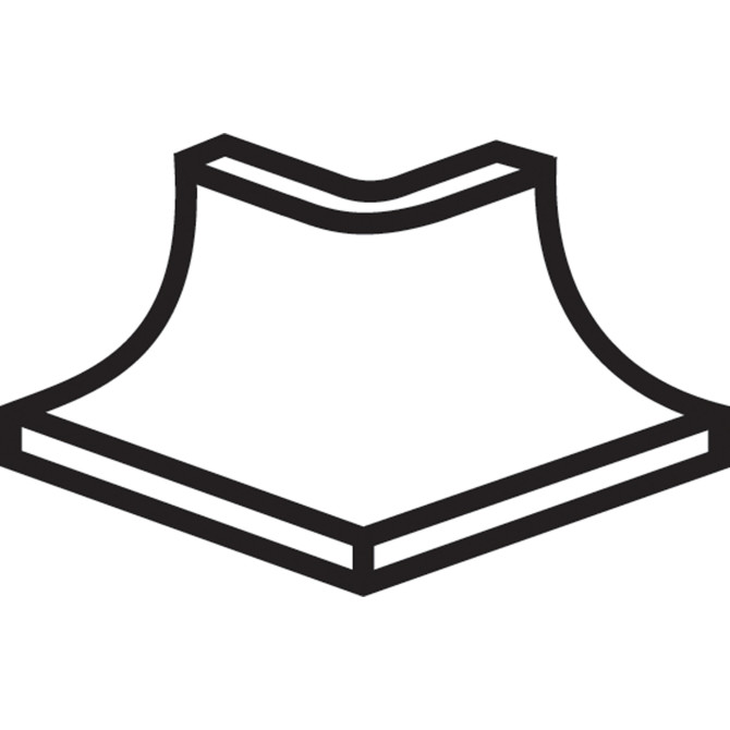 Unglazed Mosaics – Porcelain Wisdom 2×2 Cove Outcorner