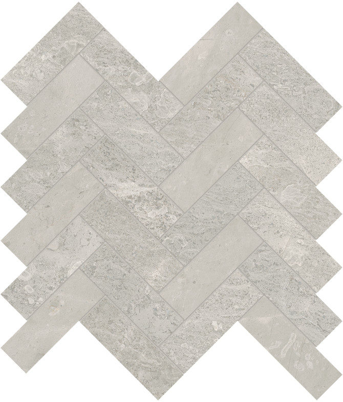 Anciano Grigio 1-1/4×4 Herringbone Mosaic Honed