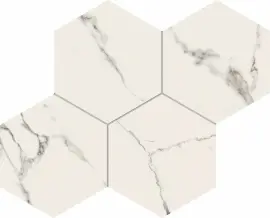 Valentina Statuario 12×12 Hexagon Mosaic Polished
