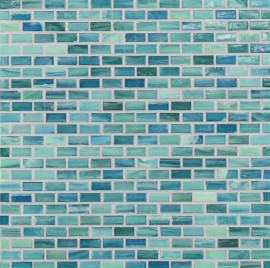 Shibui Turquoise 1/2×1 Mini Brick Mosaic Natural