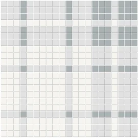 Nantucket Fog Blend 13×13 Plaid Pattern Mosaic Matte