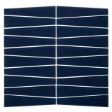 Beach Group Glass Midnight 13×13 Waveline Mosaic Matte