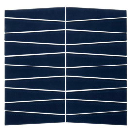 Beach Group Glass Midnight 13×13 Waveline Mosaic Matte